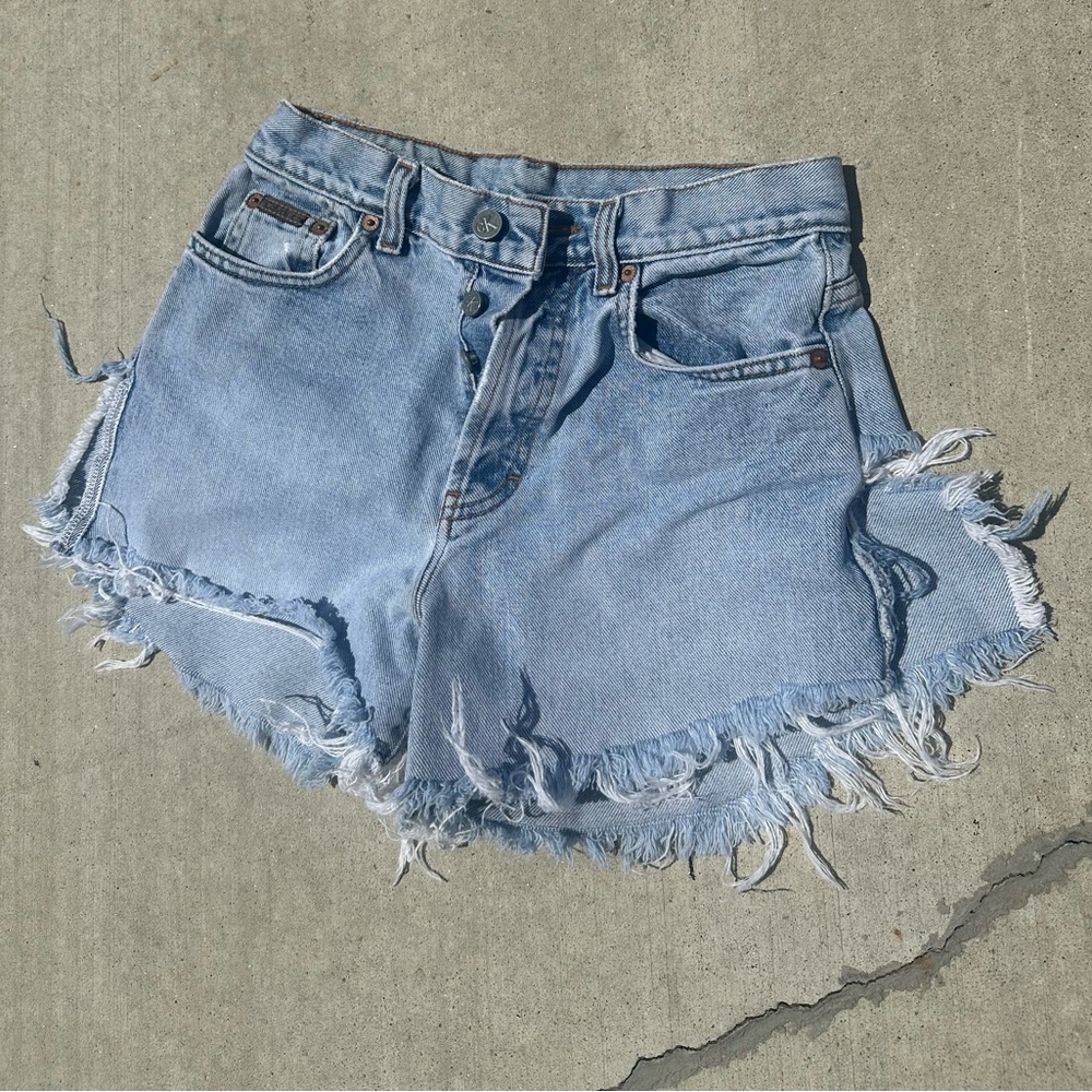 Calvin Klein High Rise Jean Shorts Size 3
